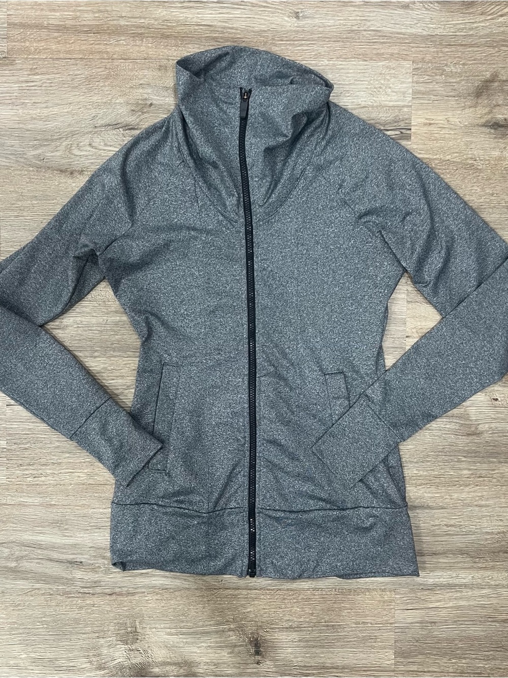 Brooks Heathered Gray Full-Zip Equilibrium Jacket